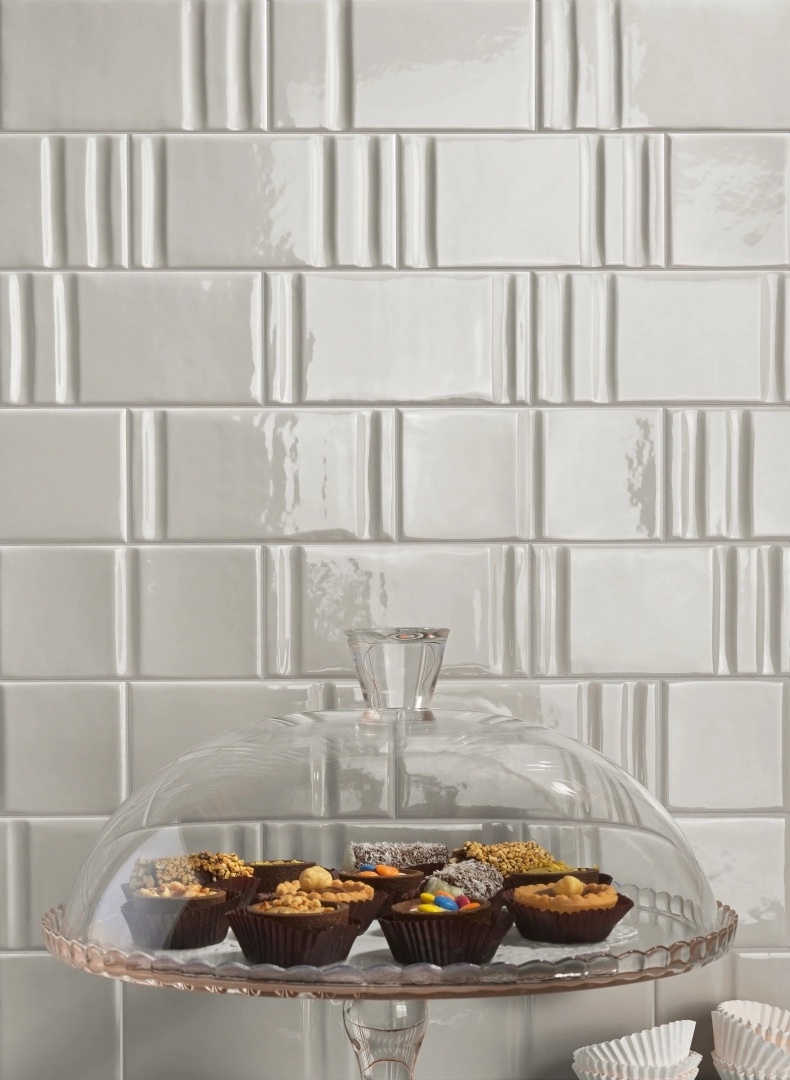 Gres La Fabbrica Ava GROOVES efekt beton - aranzacja w elewacji domu