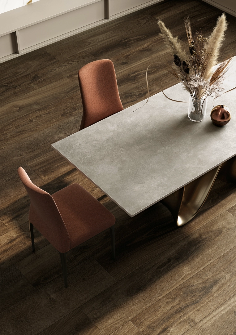 Gres La Fabbrica Ava SKYLINE efekt marmur - aranzacja w elewacji domu