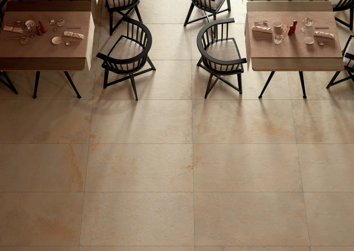 Gres La Fabbrica Ava ROYAL STONE efekt kamień - aranzacja w minimalistycznym wnetrzu