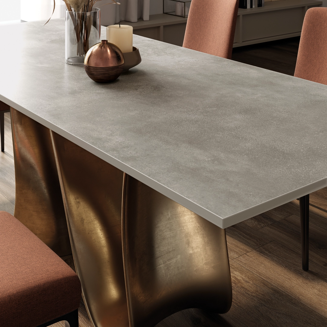 Gres La Fabbrica Ava SKYLINE efekt marmur - aranzacja w przestronnym holu