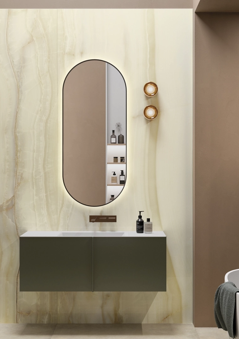 Gres La Fabbrica Ava AESTHETICA WILDE efekt marmur - aranzacja w eleganckiej lazience