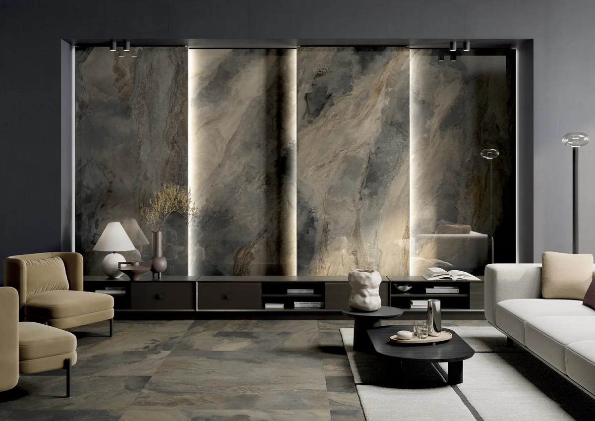Gres La Fabbrica Ava DEEP STONE efekt kamień - aranzacja w elewacji domu