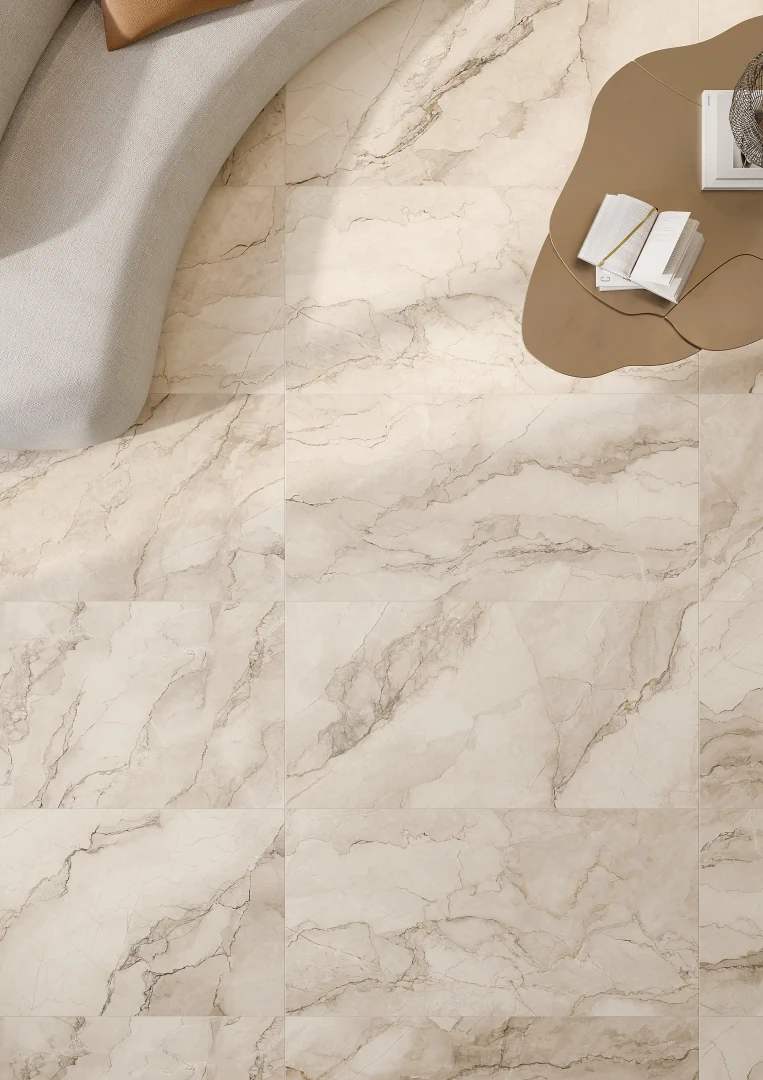 Gres La Fabbrica Ava BOLGHERI STONE efekt marmur - aranzacja w elewacji domu