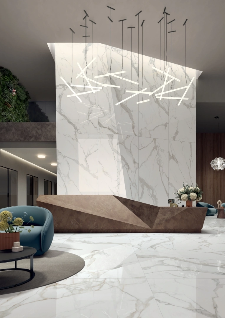 Gres Lea NOBLESSE efekt marmur, kamień - aranzacja w eleganckiej lazience