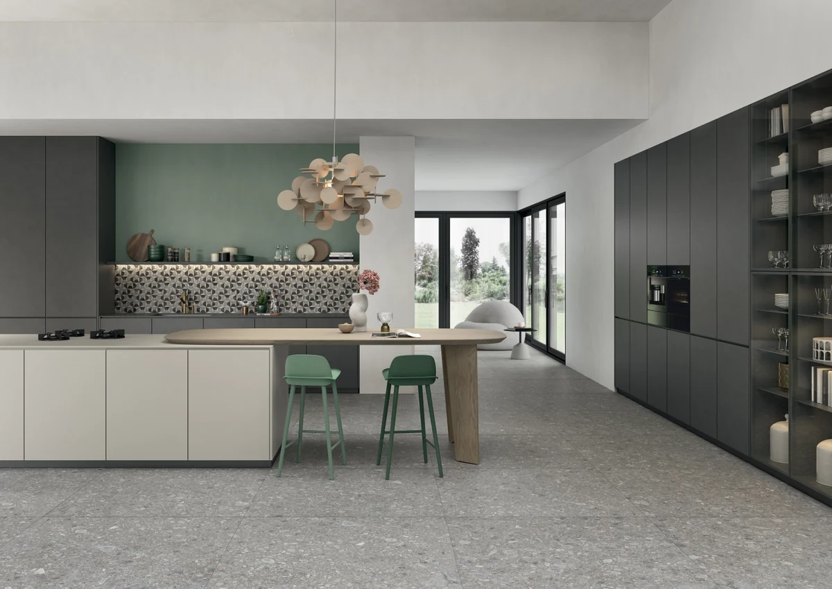 Gres Lea SIDE STONE efekt marmur - aranzacja w elewacji domu