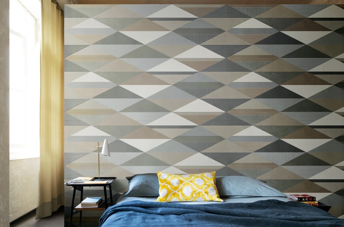 Gres Marazzi WHITE DECO efekt kolor - aranzacja w strefie dziennej z duzymi przeszkleniami