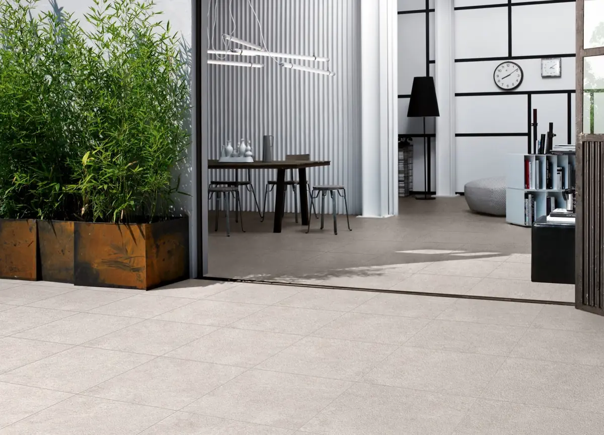 Gres Marazzi WORK efekt beton - aranzacja w eleganckiej lazience