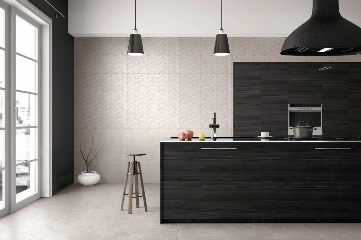 Gres Marazzi WORK efekt beton - aranzacja w elewacji domu
