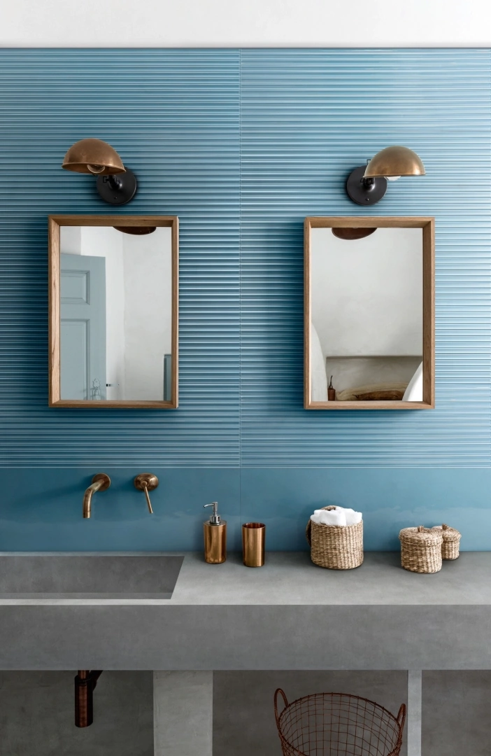 Gres Marazzi BLISS efekt kolor - aranzacja w nowoczesnym salonie