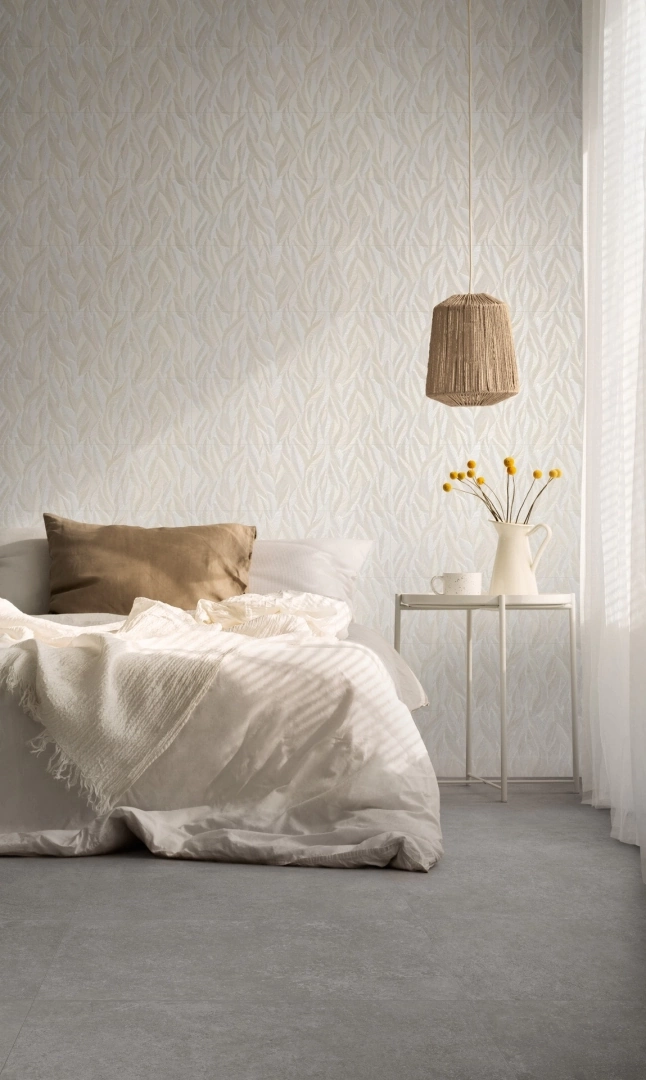 Gres Marazzi ROOM WALL efekt kamień - aranzacja w nowoczesnym salonie