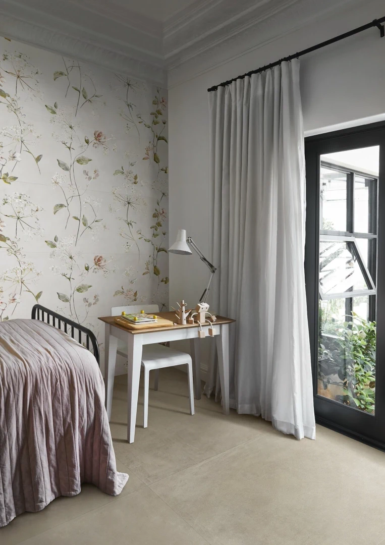 Gres Marazzi WHITE DECO efekt kolor - aranzacja w elewacji domu