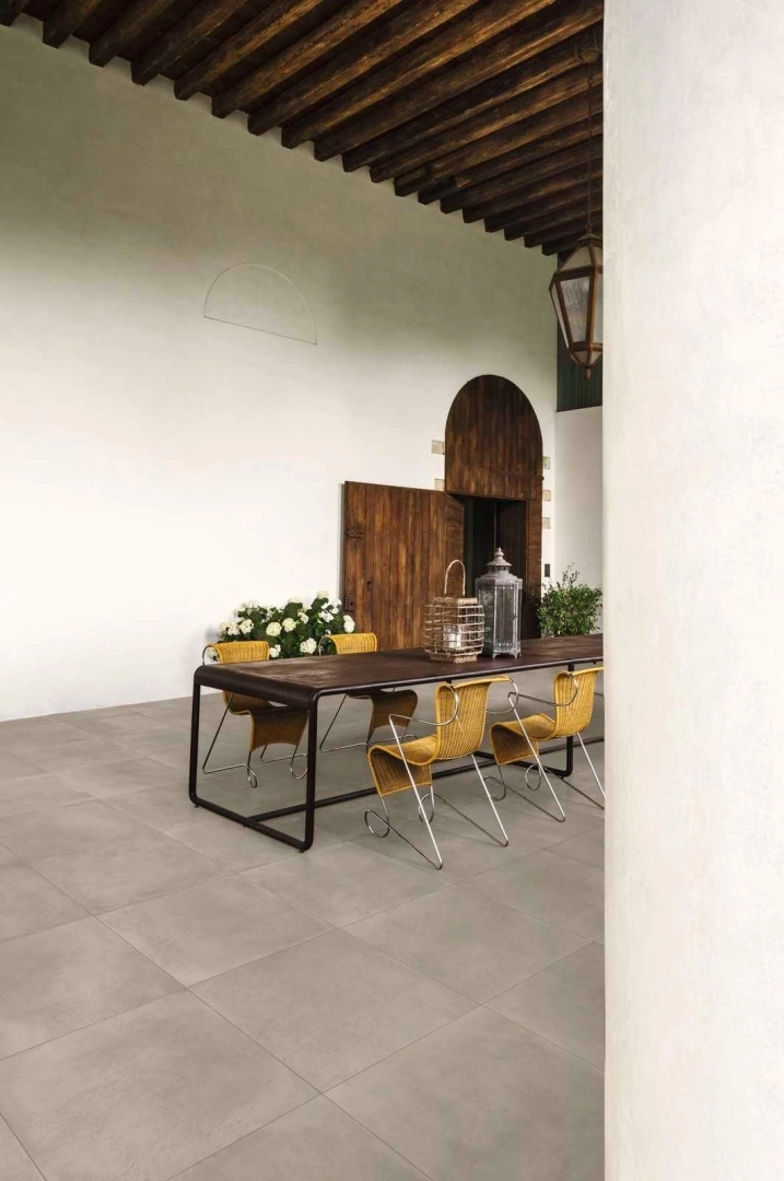 Gres Marazzi POWDER efekt beton - aranzacja w eleganckiej lazience