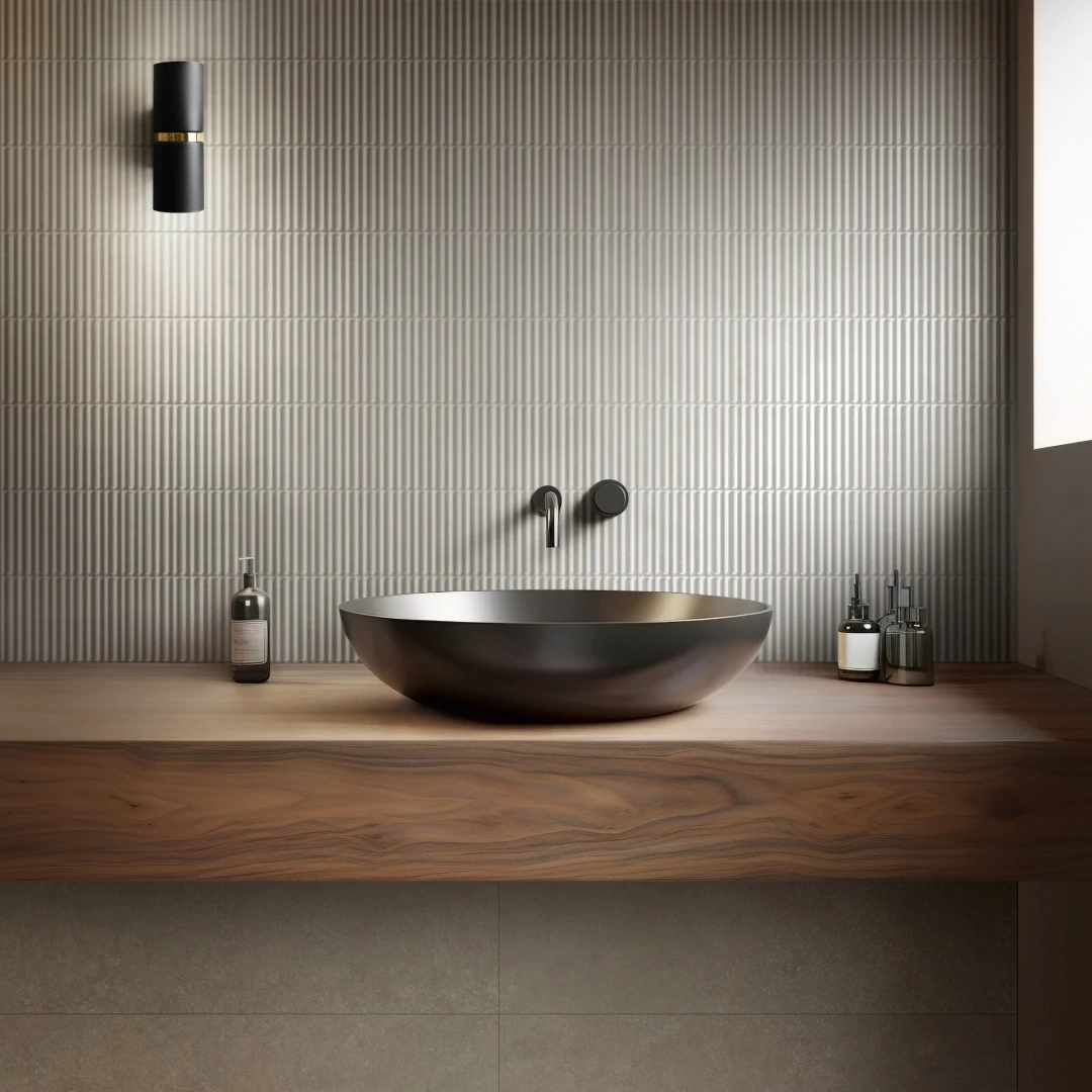Gres Marazzi ROOM WALL efekt kamień - aranzacja w elewacji domu