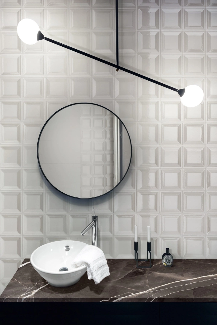 Gres Marazzi BLISS efekt kolor - aranzacja w eleganckiej lazience