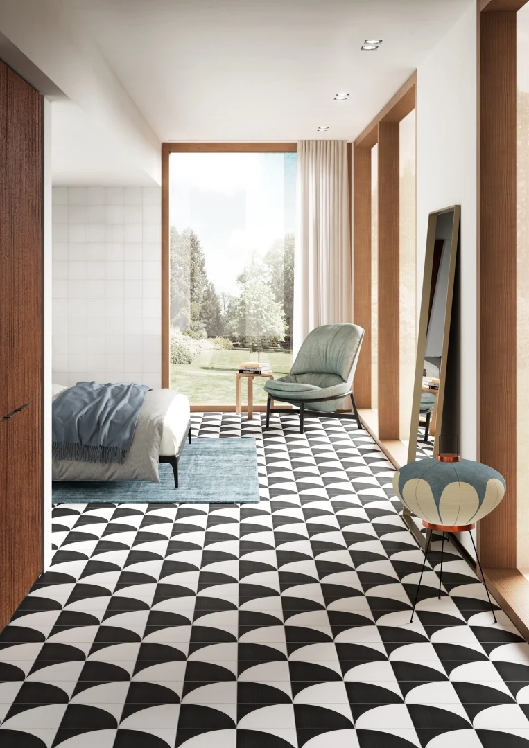Gres Marazzi SCENARIO efekt beton - aranzacja w elewacji domu