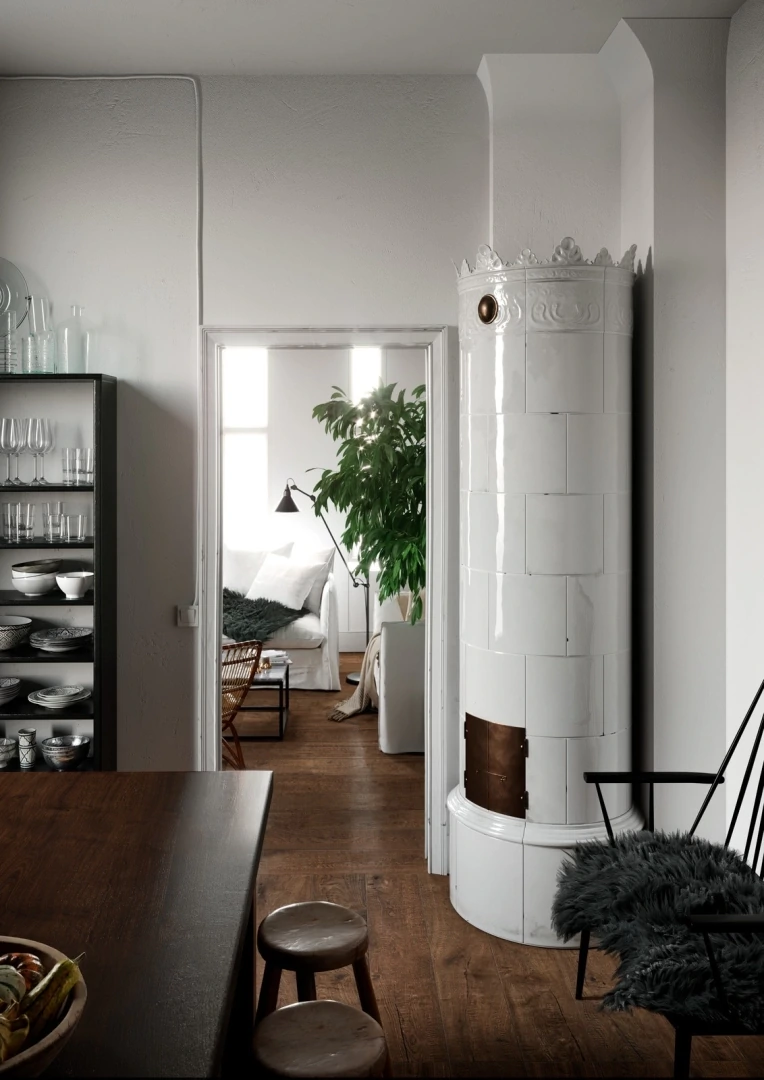 Gres Marazzi VERO efekt drewno - aranzacja w nowoczesnym salonie