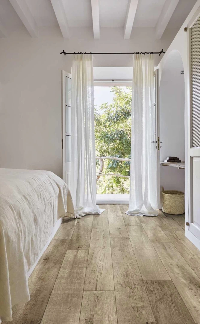 Gres Marazzi TREVERKSTAGE efekt drewno - aranzacja w elewacji domu