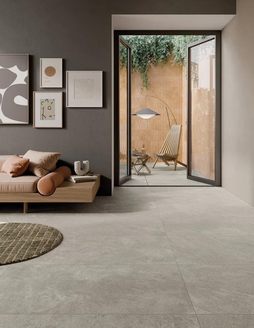 Gres Mirage MOTLEY efekt kamień - aranzacja w eleganckiej lazience