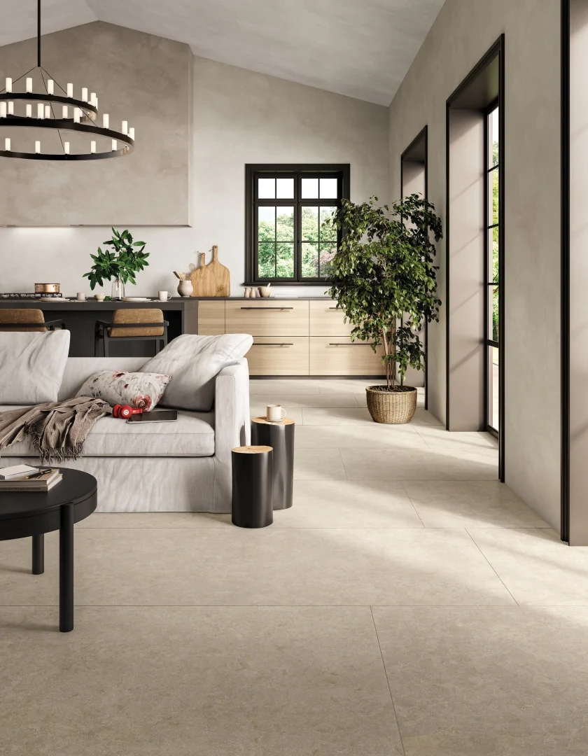 Gres Mirage ELYSIAN efekt kamień - aranzacja w eleganckiej lazience