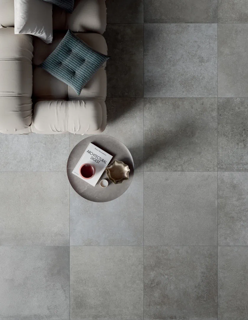 Gres Mirage DIJON efekt kamień - aranzacja w eleganckiej lazience