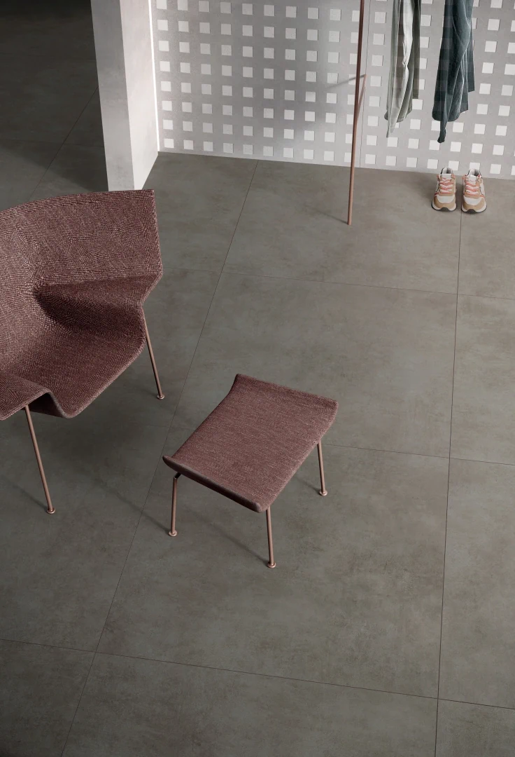 Gres Mirage GLOCAL efekt beton - aranzacja w eleganckiej lazience