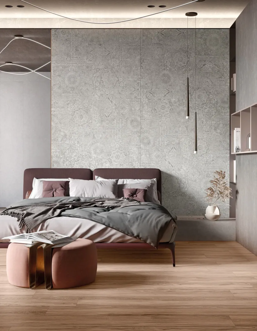 Gres Mirage VICEVERSA efekt terrazzo, kamień - aranzacja w elewacji domu