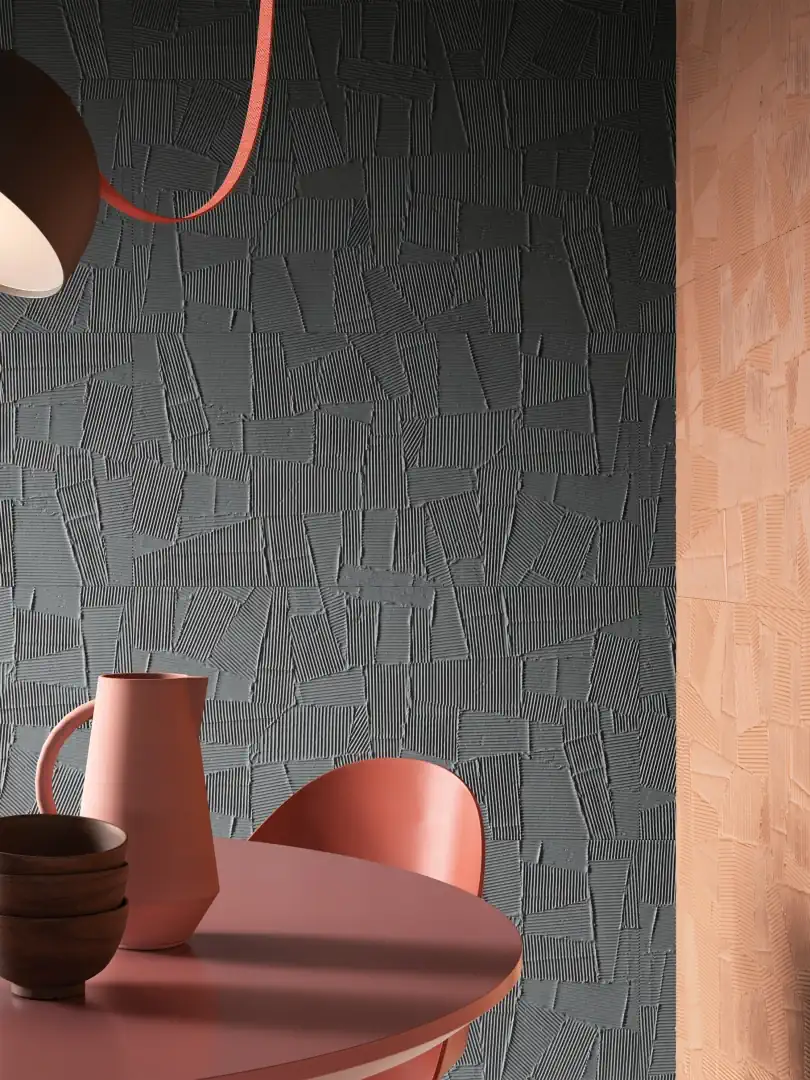 Gres Piemme HOMEY PAPER CLAY efekt kamień - aranzacja w eleganckiej lazience