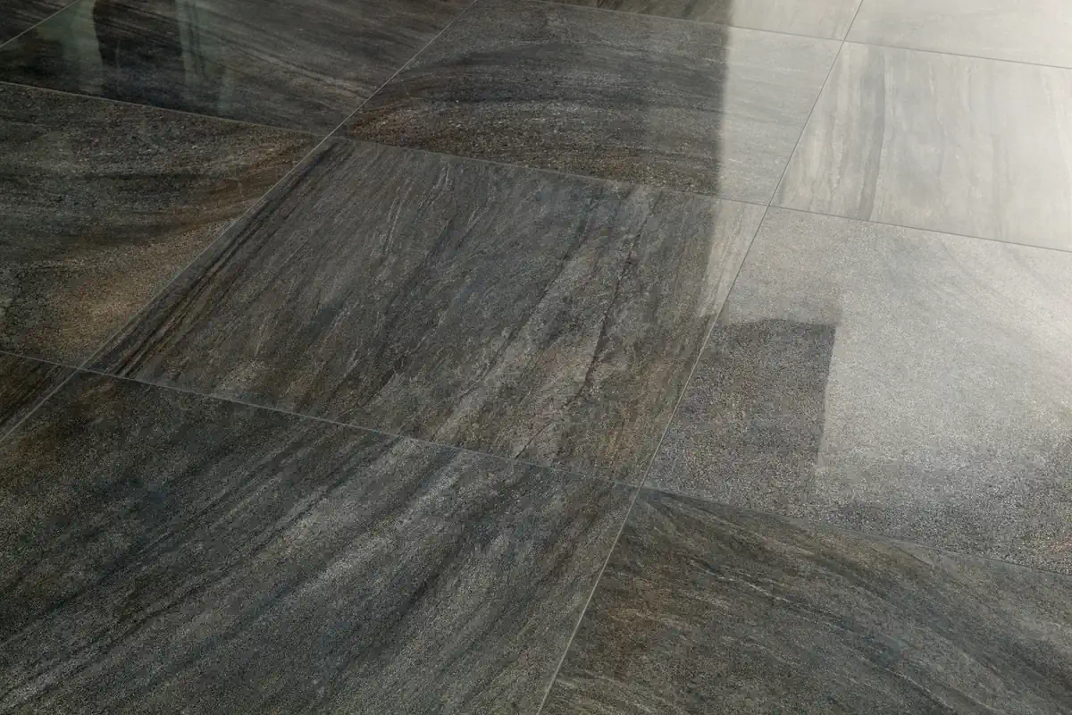 Gres Piemme PURESTONE efekt kamień - aranzacja w eleganckiej lazience