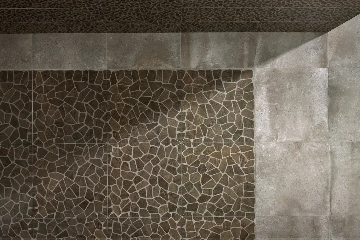Gres Piemme BITS & PIECES efekt kamień - aranzacja w eleganckiej lazience