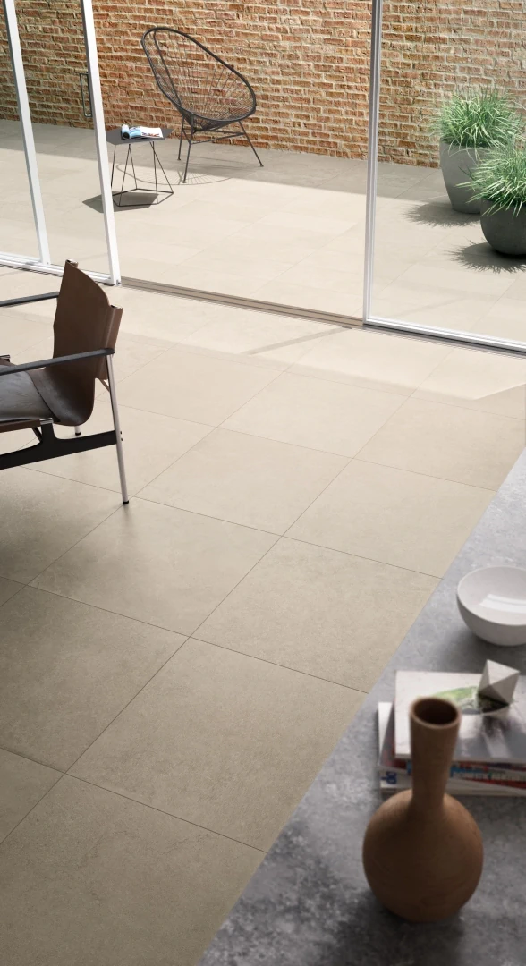 Gres Piemme MORE efekt kamień - aranzacja w eleganckiej lazience