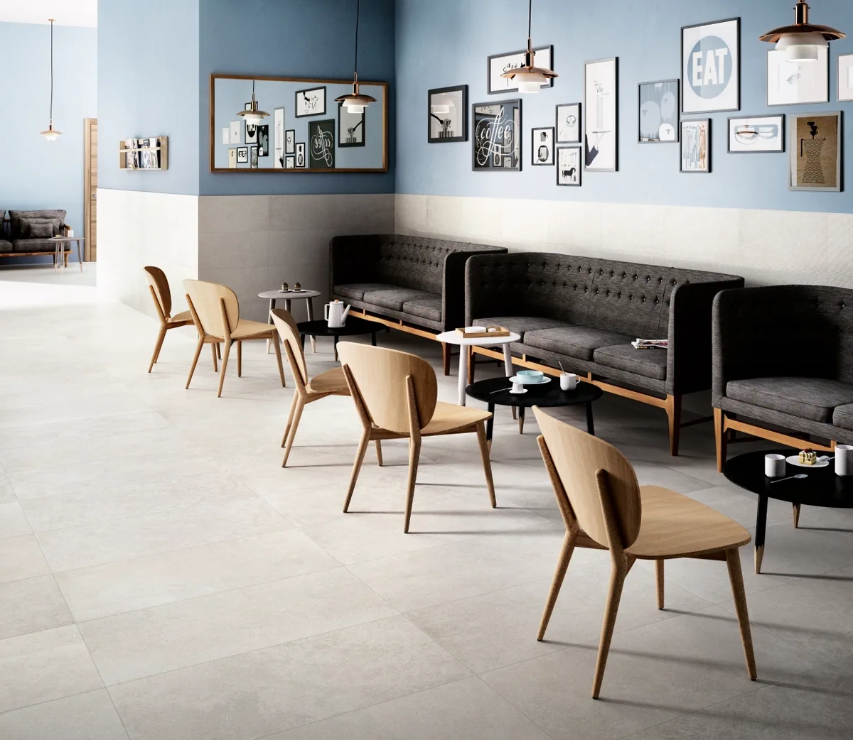 Gres Piemme MORE efekt kamień - aranzacja w eleganckiej lazience