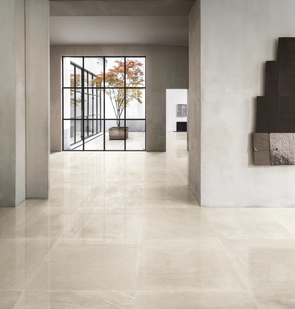 Gres Piemme UNIQUESTONE efekt kamień - aranzacja w eleganckiej lazience