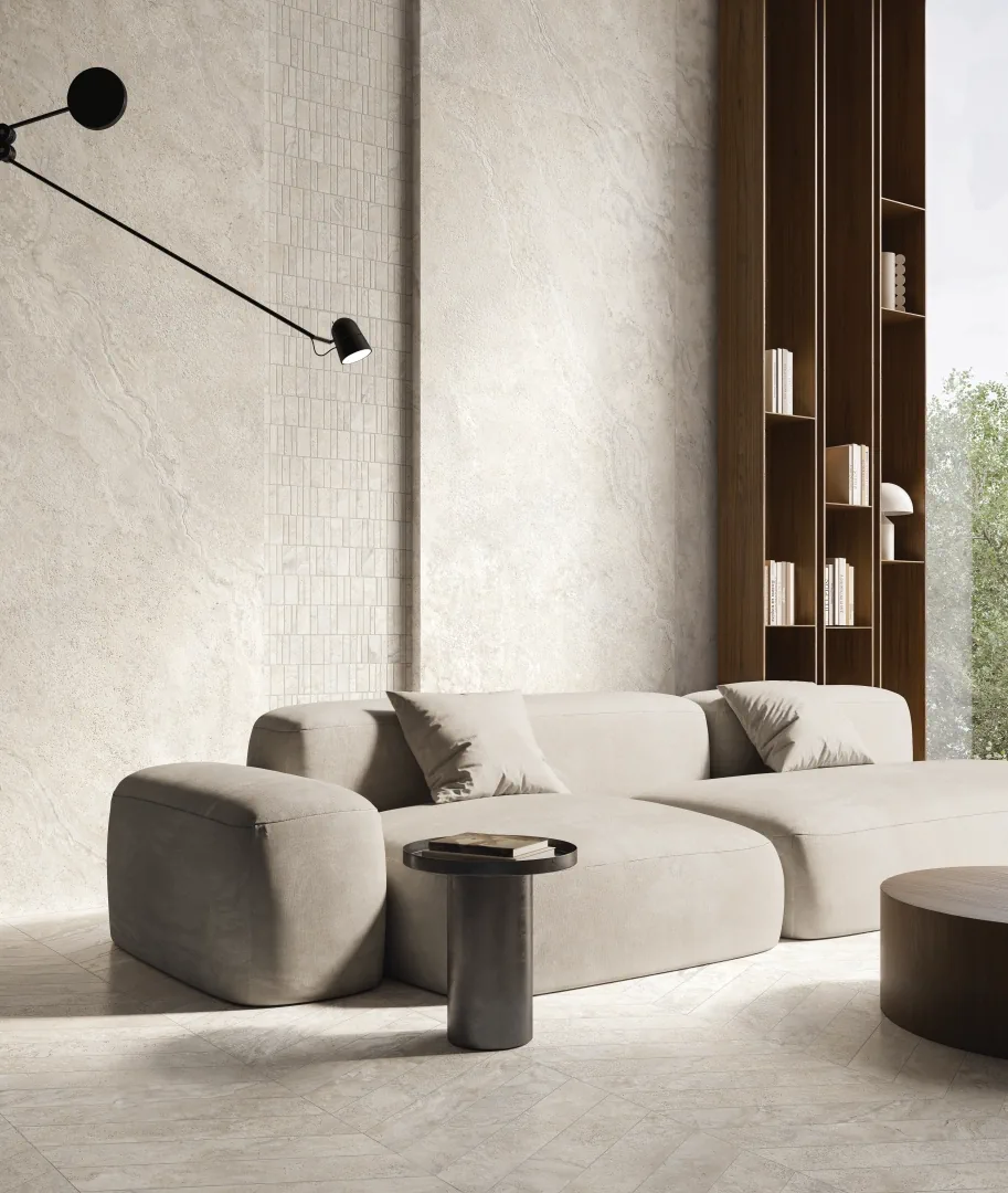 Gres Piemme MAKRO REVOLUTION efekt marmur - aranzacja w eleganckiej lazience