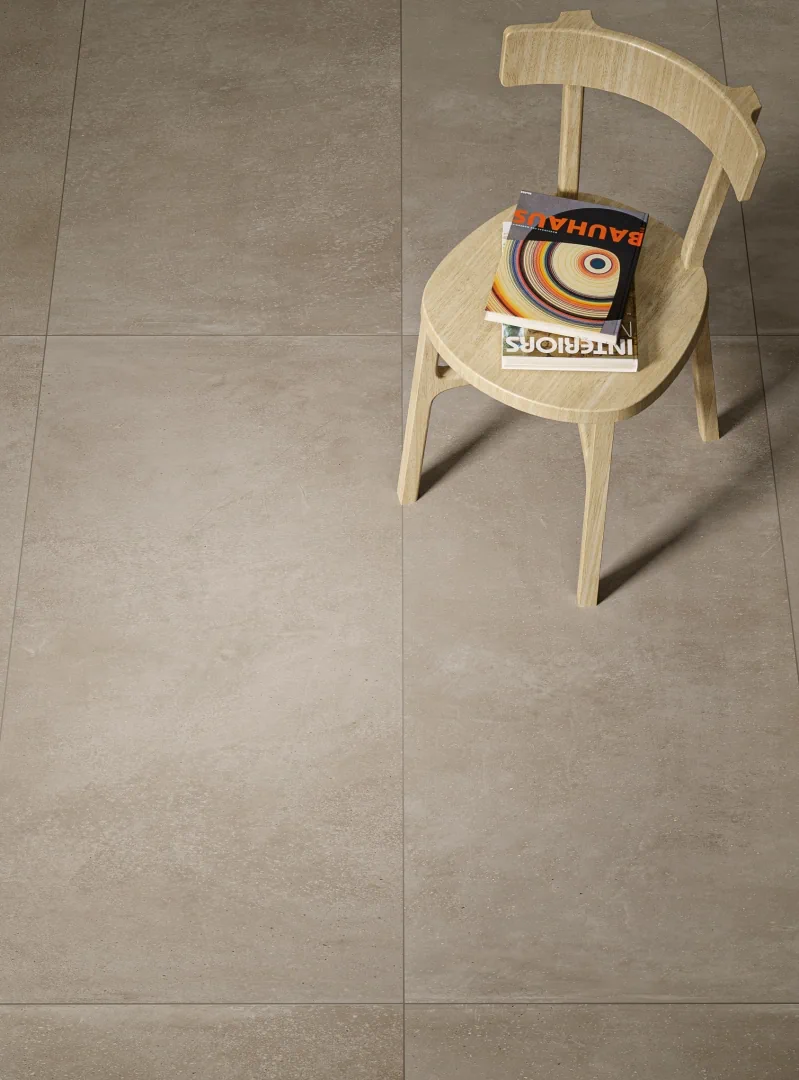 Gres Piemme GLITCH efekt beton - aranzacja w eleganckiej lazience