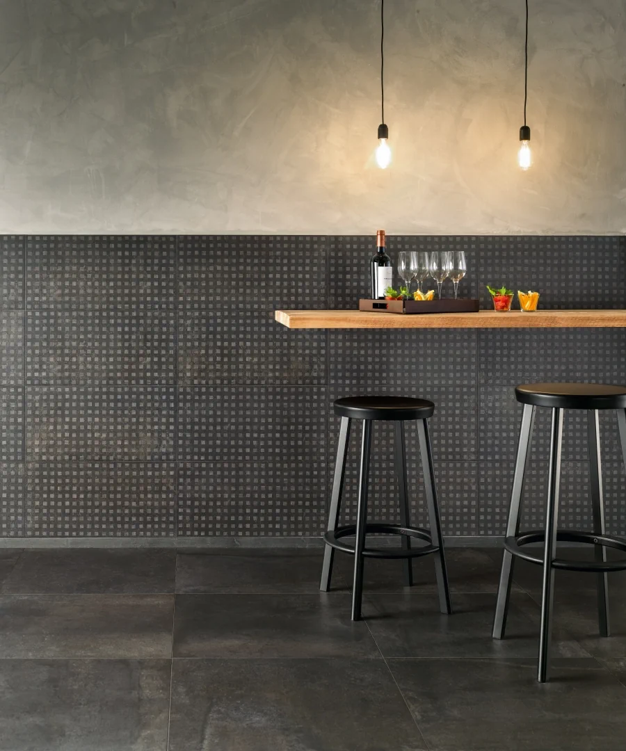 Gres Piemme BITS & PIECES efekt kamień - aranzacja w eleganckiej lazience
