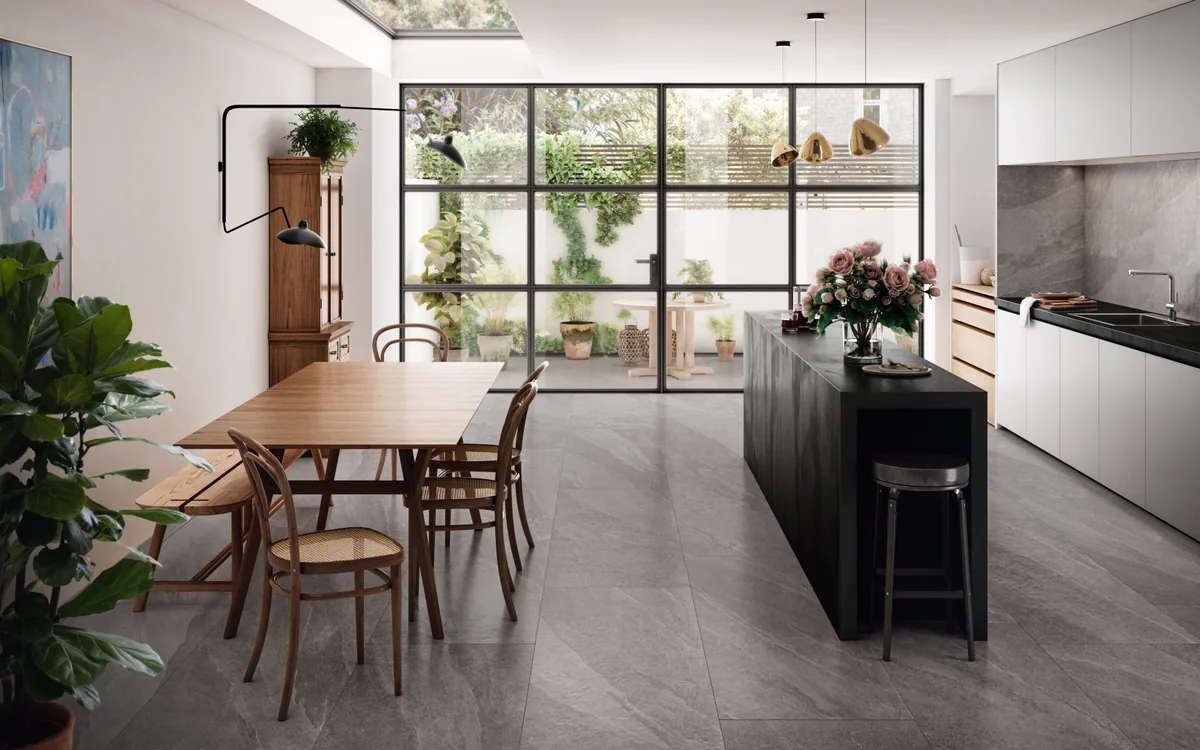 Gres Piemme ARTDESIA 2.0 efekt kamień - aranzacja w eleganckiej lazience