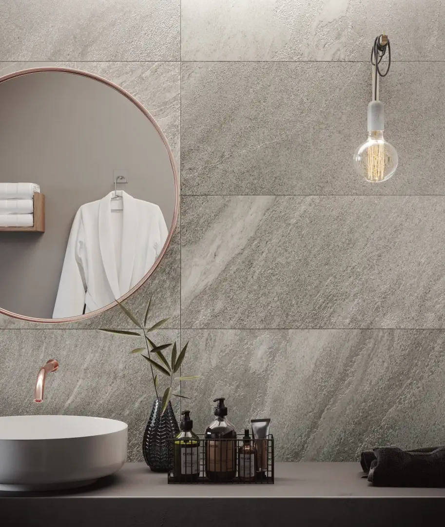 Gres Piemme EVOLUTA efekt marmur - aranzacja w eleganckiej lazience