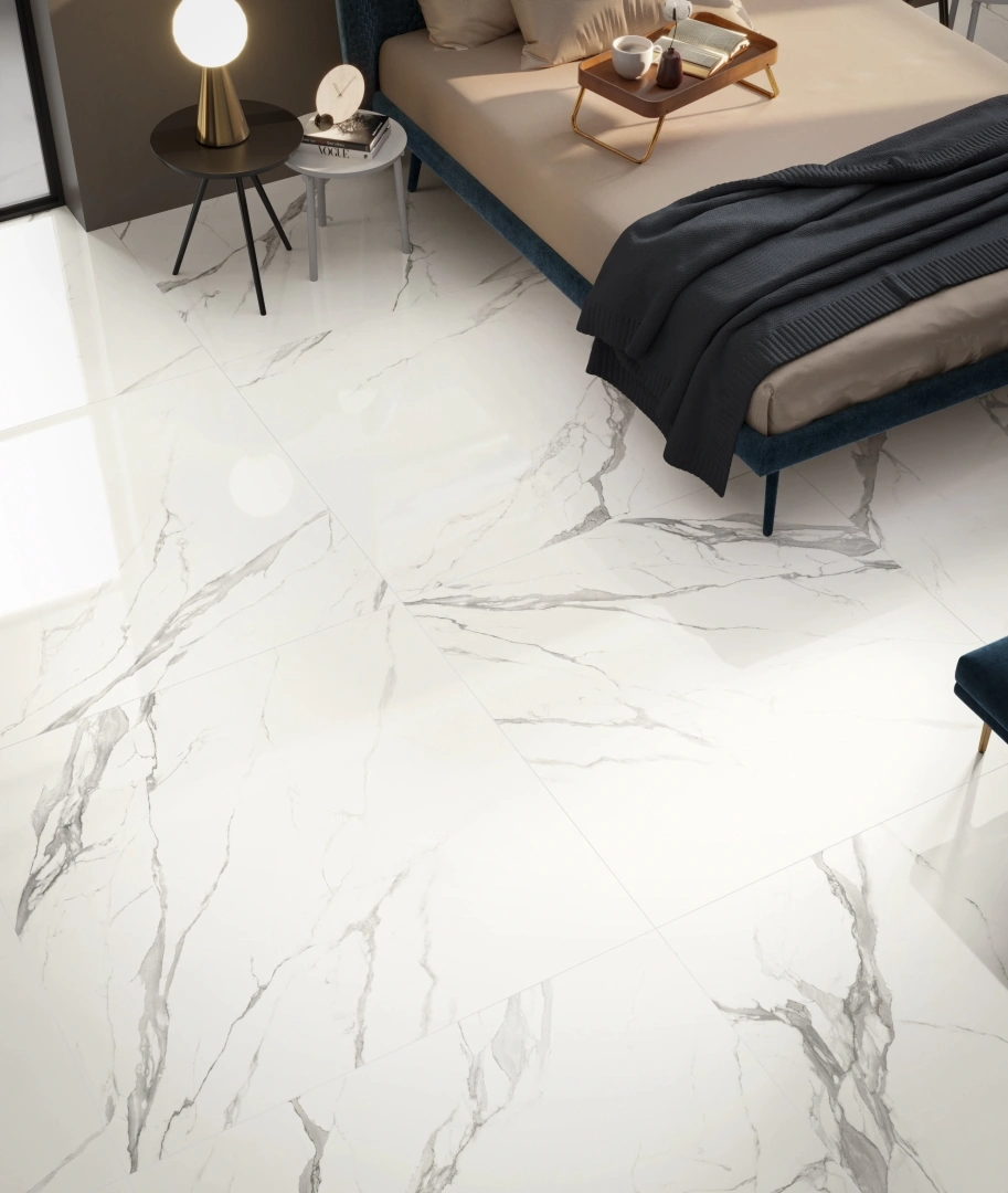 Gres Piemme MAJESTIC PURE SELECTION efekt marmur - aranzacja w elewacji domu