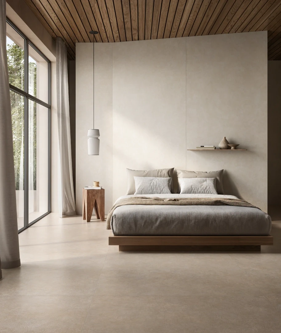 Gres Piemme CEMENT VIBES efekt beton - aranzacja w elewacji domu