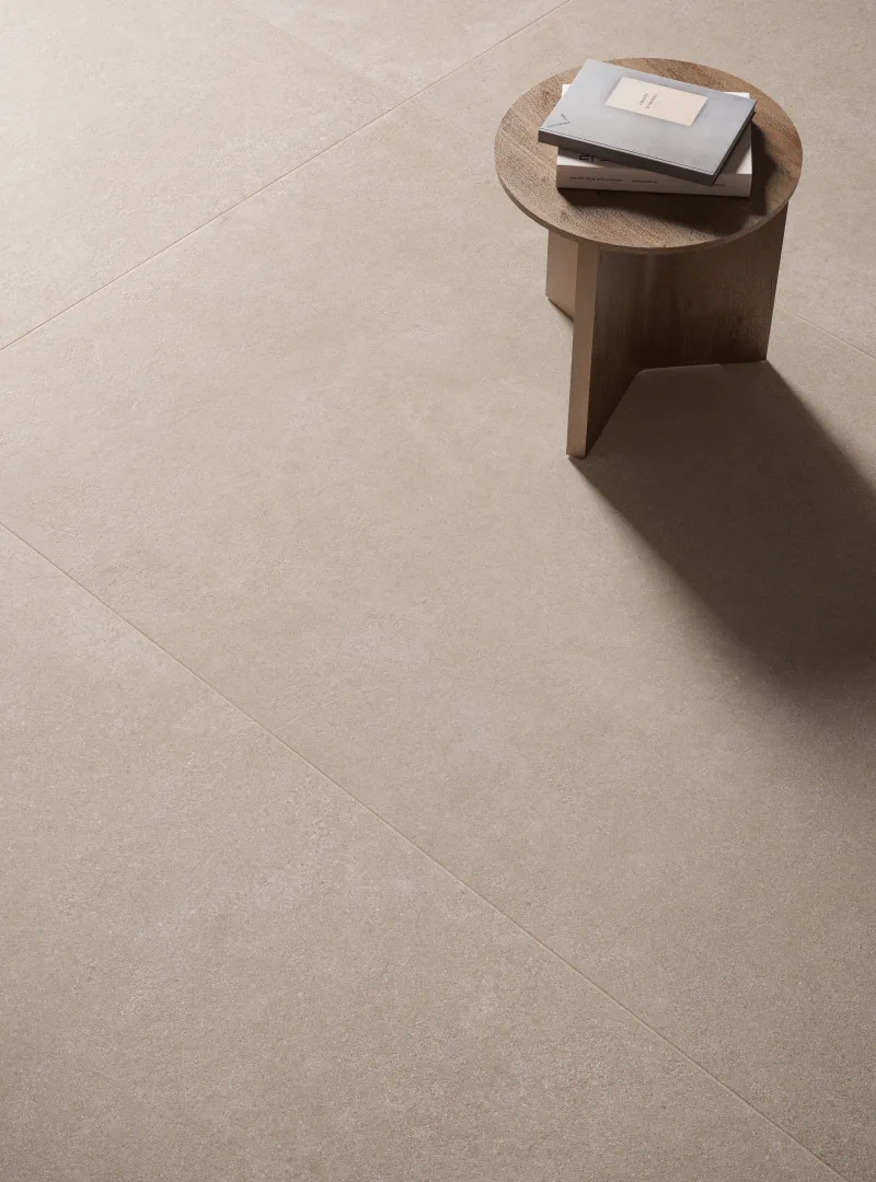 Gres Piemme CEMENT VIBES efekt beton - aranzacja w eleganckiej lazience