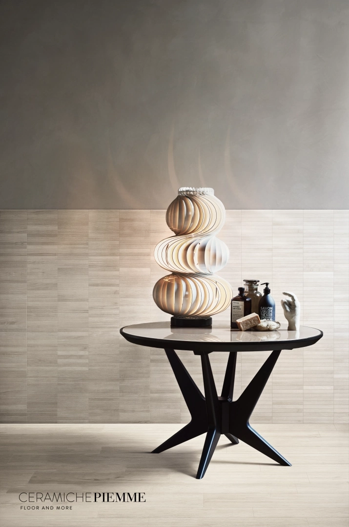 Gres Piemme FLEUR DE BOIS efekt drewno - aranzacja w eleganckiej lazience