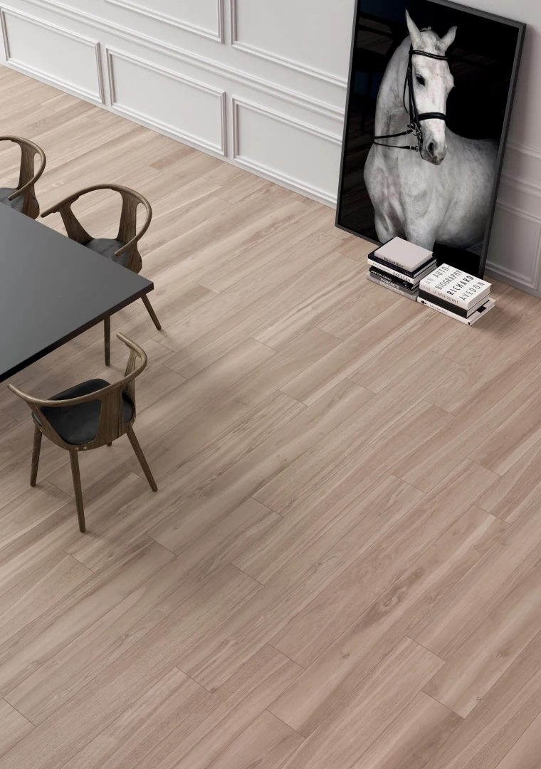 Gres Piemme FLEUR DE BOIS efekt drewno - aranzacja w eleganckiej lazience