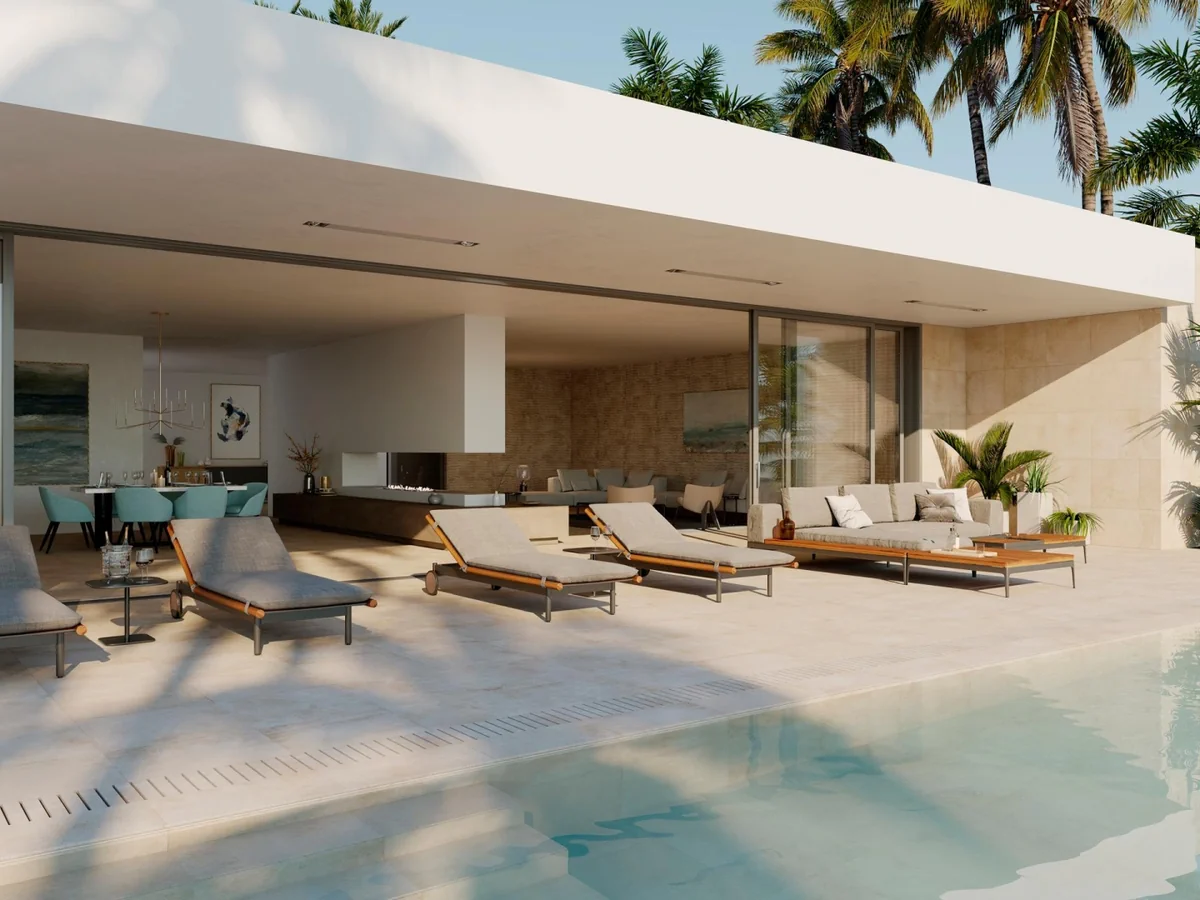 Gres Porcelanosa BALTIMORE efekt beton - aranzacja w eleganckiej lazience