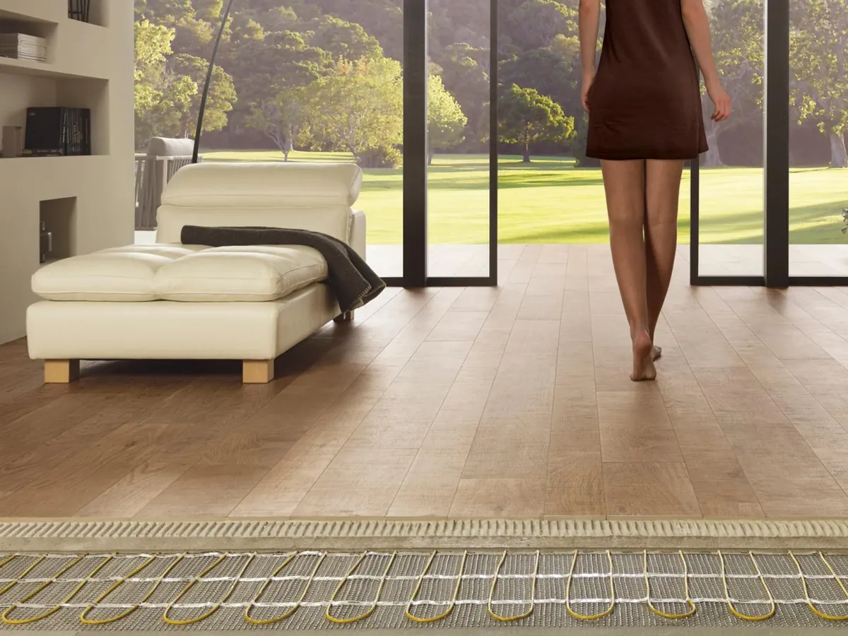 Gres Porcelanosa OXFORD efekt drewno - aranzacja w minimalistycznym wnetrzu
