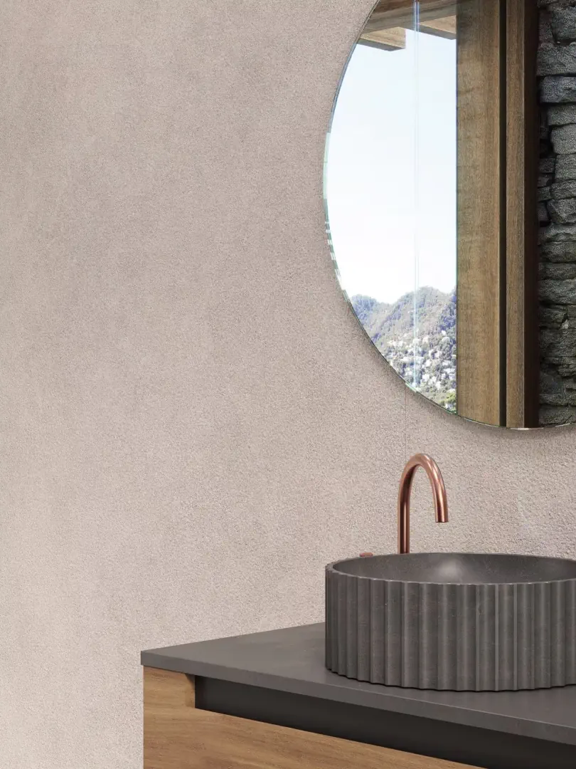 Gres Porcelanosa SAVANNAH efekt kamień - aranzacja w minimalistycznym wnetrzu