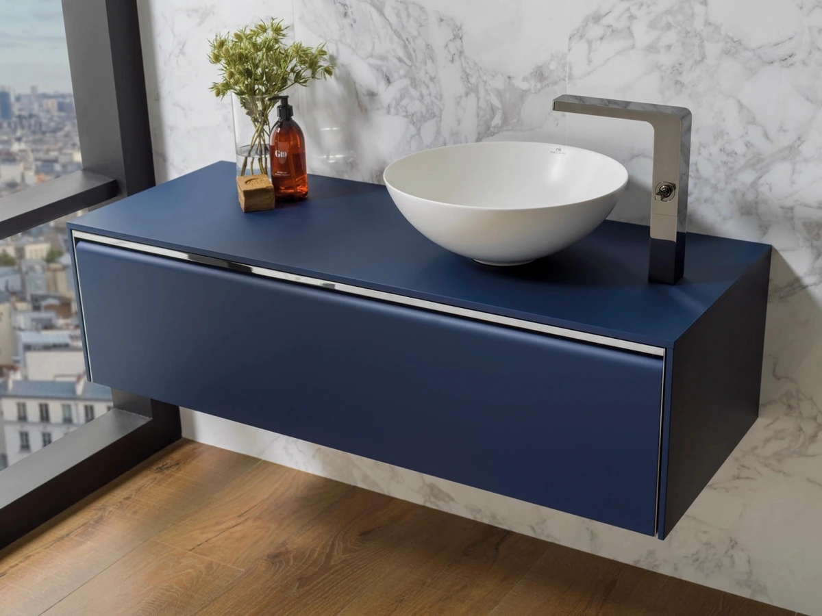 Gres Porcelanosa OXFORD efekt drewno - aranzacja w eleganckiej lazience
