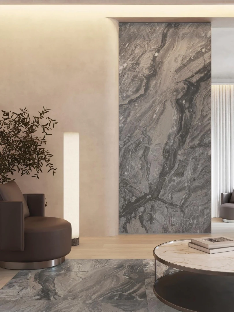 Gres Porcelanosa GENT efekt drewno - aranzacja w eleganckiej lazience