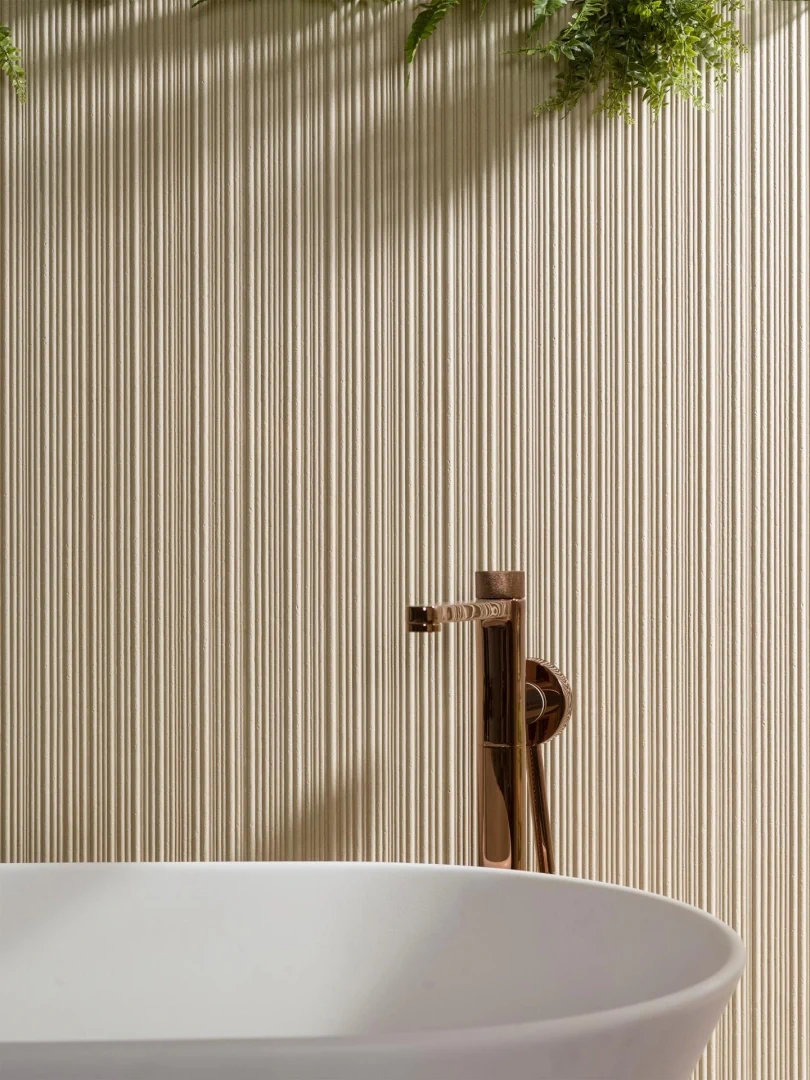 Gres Porcelanosa NEWARK efekt kolor - aranzacja w eleganckiej lazience