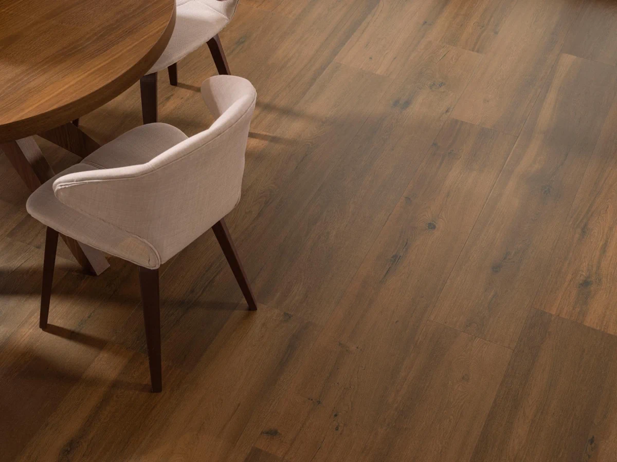 Gres Porcelanosa NEBRASKA efekt drewno - aranzacja w elewacji domu