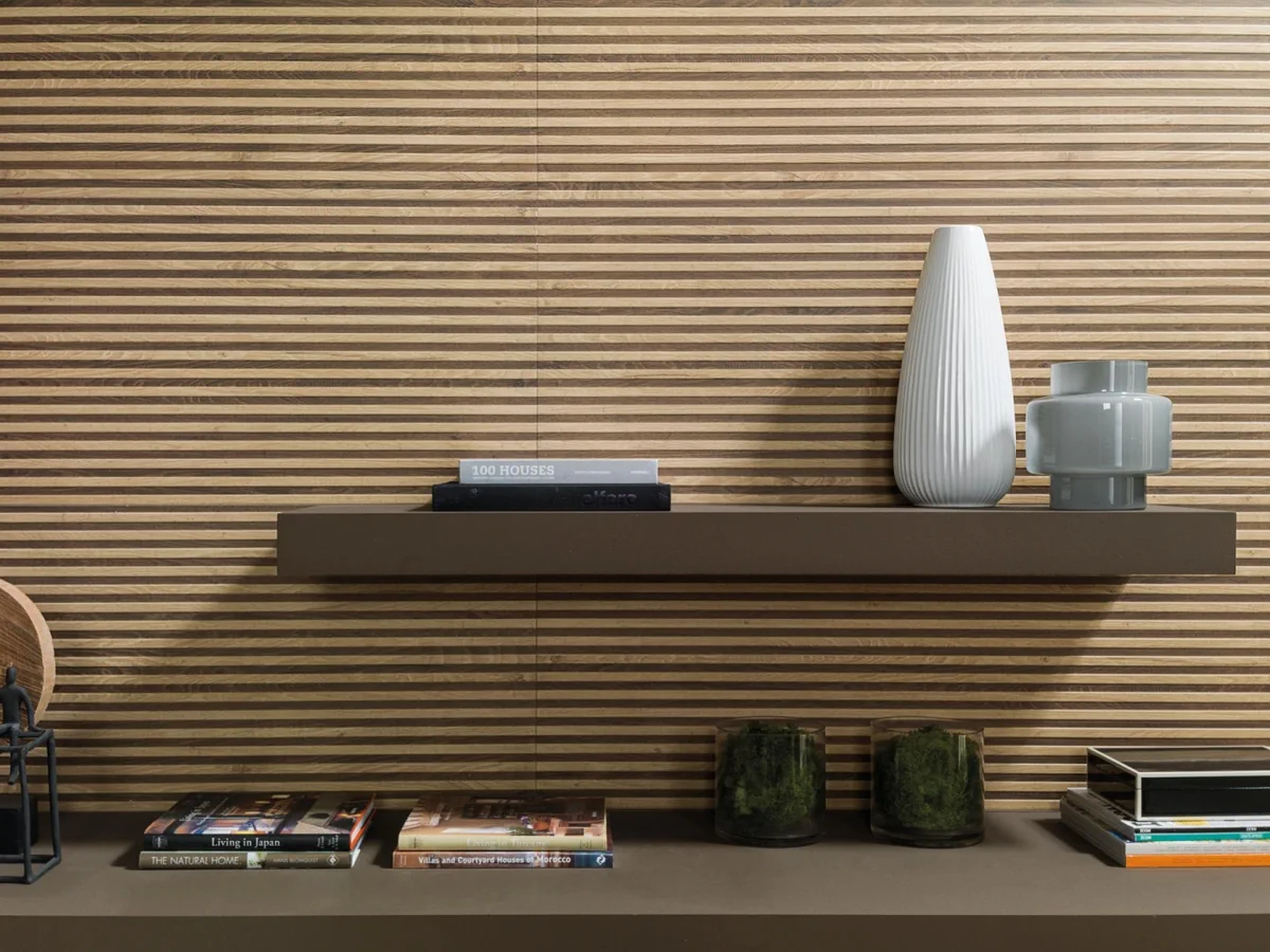 Gres Porcelanosa LISTON MADERA efekt drewno - aranzacja w eleganckiej lazience